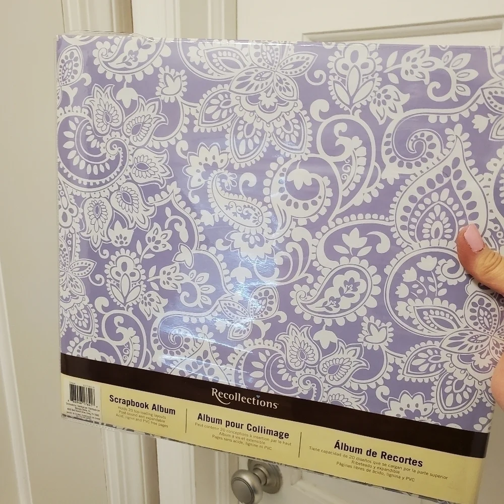 Recollections Lavender Paisley Postbound 12 x 12 Album